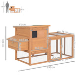 easycomfort easycomfort pollaio da giardino gabbia per galline da esterno con zona di corsa e nido in legno
