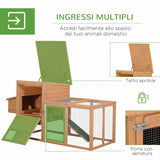 easycomfort easycomfort pollaio da giardino gabbia per galline da esterno con zona di corsa e nido in legno