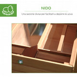 easycomfort easycomfort pollaio da giardino gabbia per galline da esterno con zona di corsa e nido in legno