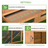easycomfort easycomfort pollaio da giardino gabbia per galline da esterno con zona di corsa e nido in legno