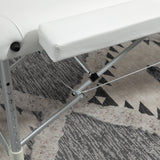 easycomfort easycomfort lettino massaggi portatile pieghevole e professionale in alluminio bianco 215x60x61 84cm