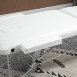 easycomfort easycomfort lettino massaggi portatile pieghevole e professionale in alluminio bianco 215x60x61 84cm