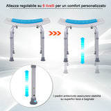 easycomfort easycomfort sgabello da doccia alluminio e plastica antiscivolo altezze regolabili ean 8054111840545