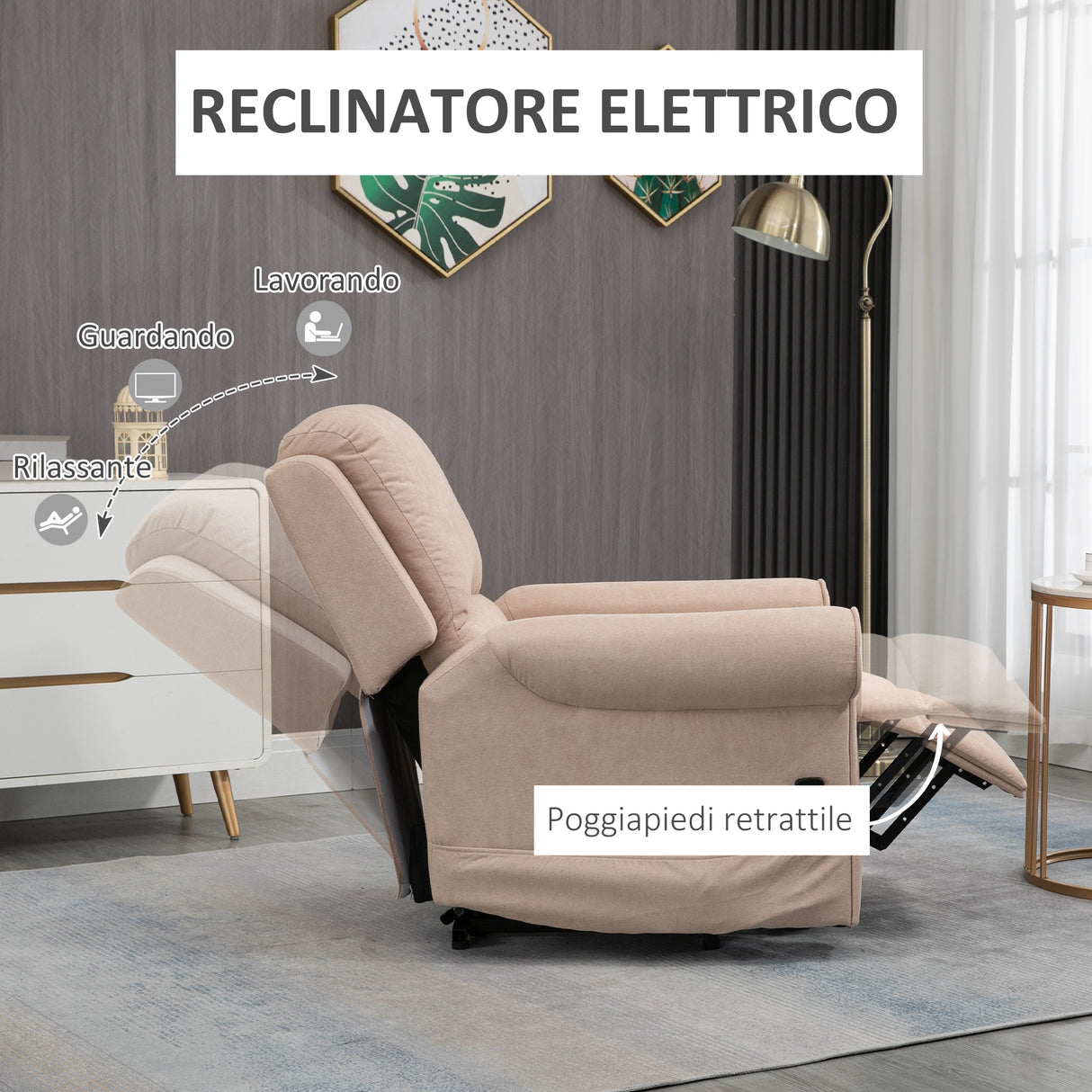 easycomfort easycomfort poltrona alzapersona reclinabile fino a 135 con telecomando poggiapiedi e seduta imbottita 88x92x106 cm marrone