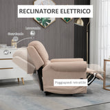 easycomfort easycomfort poltrona alzapersona reclinabile fino a 135 con telecomando poggiapiedi e seduta imbottita 88x92x106 cm marrone