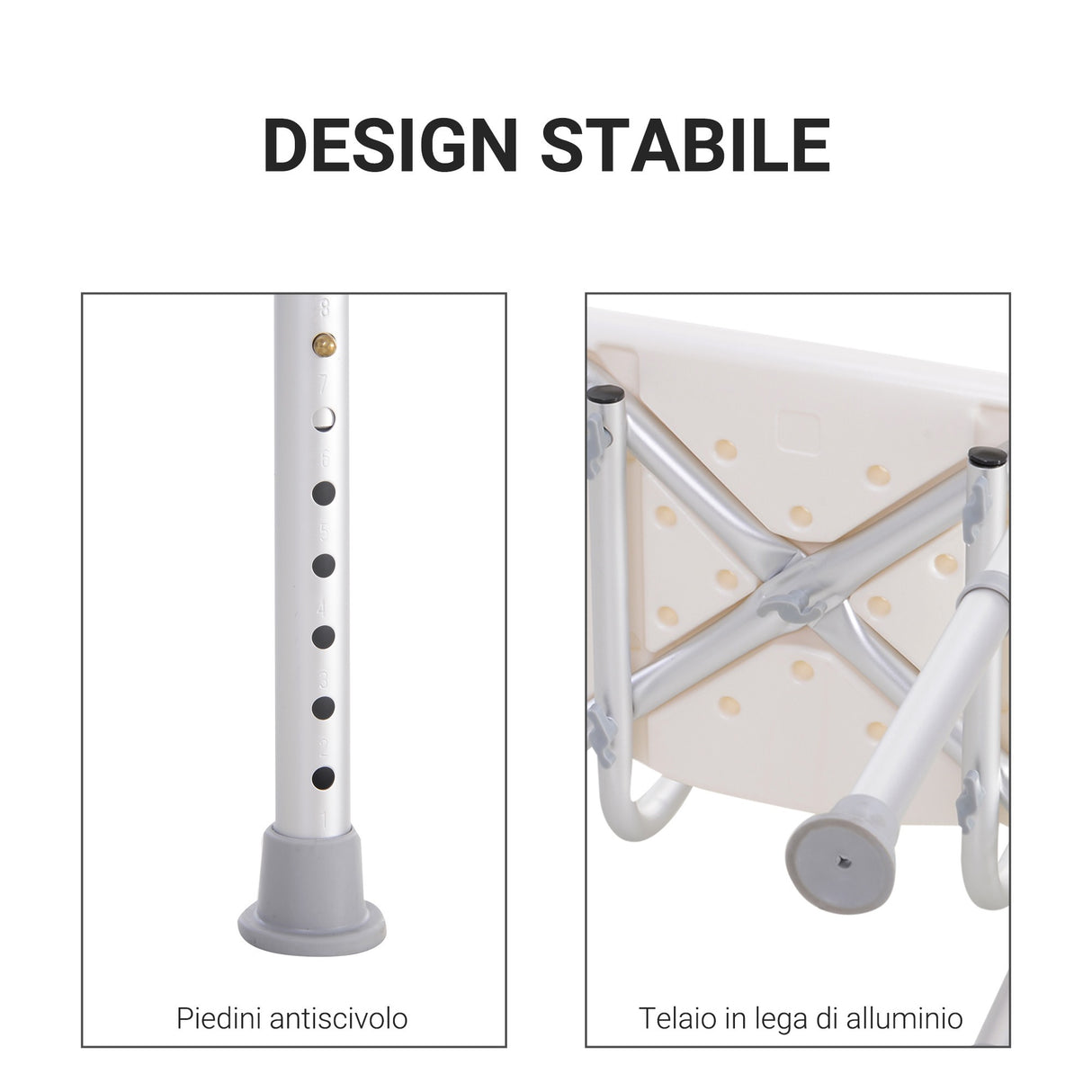 easycomfort easycomfort sedia per doccia con schienale sedia da vasca altezza regolabile antiscivolo ean 8054111846431