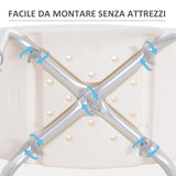 easycomfort easycomfort sgabello per doccia bagno antiscivolo bianco altezza regolabile ean 8054111843003