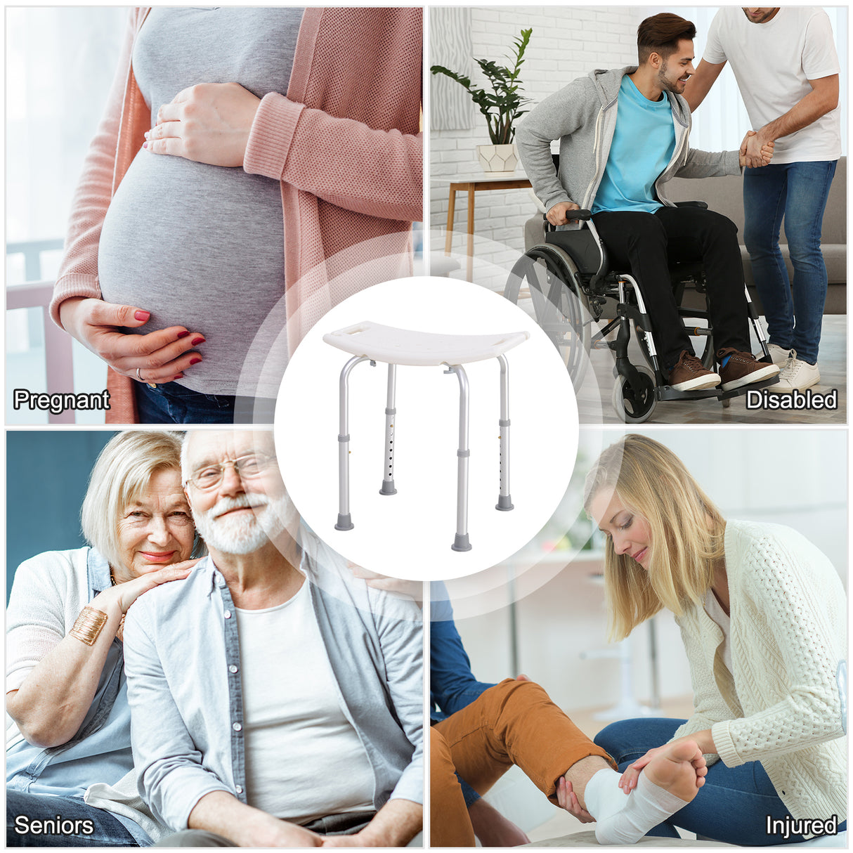 easycomfort easycomfort sgabello per doccia bagno antiscivolo bianco altezza regolabile ean 8054111843003