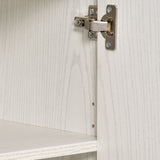 easycomfort easycomfort mobile cucina con ruote ripiano per microonde in legno truciolare 60.4x40.3x97cm bianco