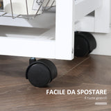 easycomfort easycomfort carrello da cucina salvaspazio in legno mdf bianco 92 x 37 x 82cm ean 8054144134727