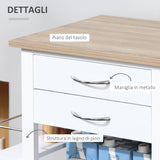 easycomfort easycomfort carrello da cucina salvaspazio in legno mdf bianco 92 x 37 x 82cm ean 8054144134727