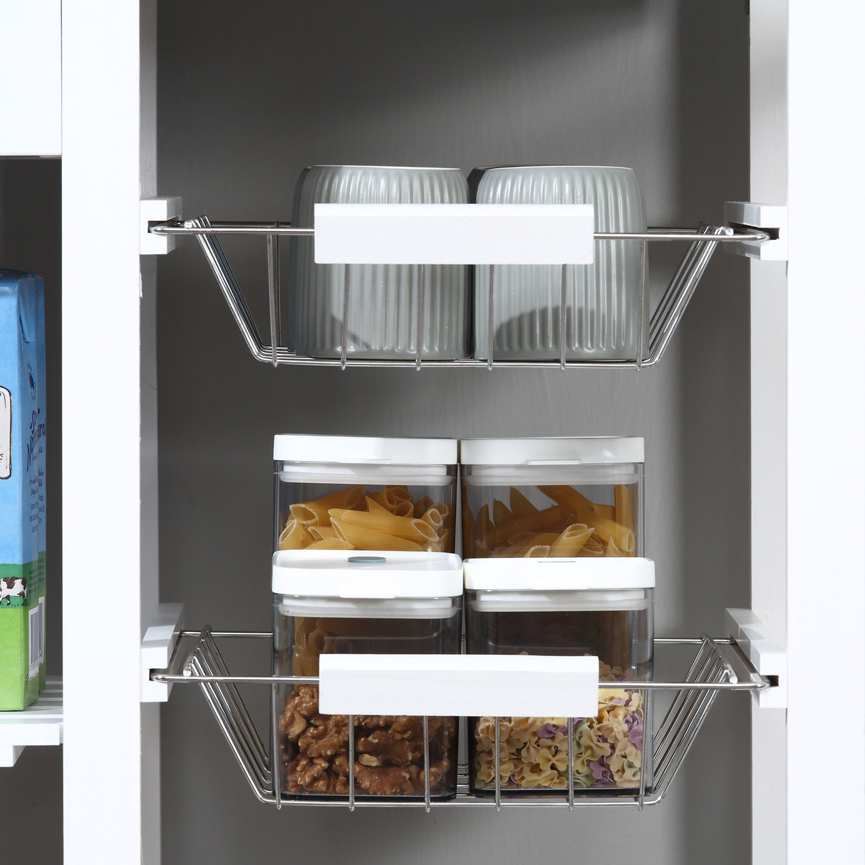 easycomfort easycomfort carrello da cucina salvaspazio in legno mdf bianco 92 x 37 x 82cm ean 8054144134727