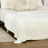 easycomfort easycomfort coperta in flanella 330 gsm reversibile per uso interno ed esterno 203x152x0 5 cm bianco crema