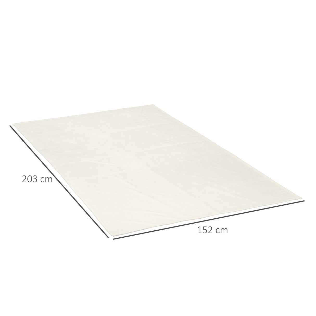 easycomfort easycomfort coperta in flanella 330 gsm reversibile per uso interno ed esterno 203x152x0 5 cm bianco crema