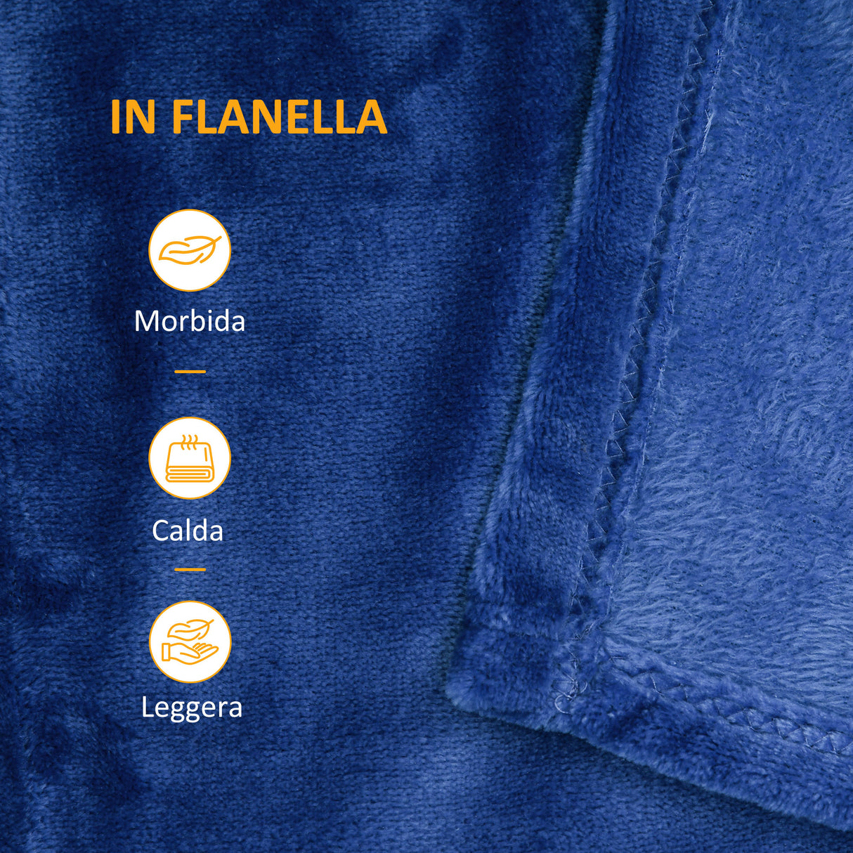 easycomfort easycomfort coperta in flanella 330 gsm reversibile per uso interno ed esterno 203x152x0 5 cm blu scuro