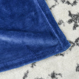 easycomfort easycomfort coperta in flanella 330 gsm reversibile per uso interno ed esterno 203x152x0 5 cm blu scuro