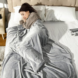 easycomfort easycomfort coperta in flanella 330 gsm reversibile per uso interno ed esterno 203x152x0 5 cm grigio