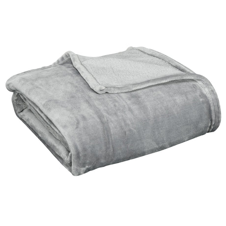 easycomfort easycomfort coperta in flanella 330 gsm reversibile per uso interno ed esterno 203x152x0 5 cm grigio