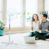 easycomfort easycomfort ventilatore a piantana a 3 velocita con inclinazione a 80 60x60x90 120cm