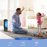 easycomfort easycomfort ventilatore a colonna oscillante a 3 velocita e basso rumore in abs e rame 11x32 5 cm nero