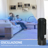 easycomfort easycomfort ventilatore a colonna oscillante a 3 velocita e basso rumore in abs e rame 11x32 5 cm nero