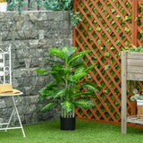 easycomfort easycomfort pianta artificiale sempreverde con vaso 17x14.5 cm nero per interni ed esterni altezza pianta 95 cm