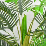 easycomfort easycomfort palma artificiale 185cm in vaso con 42 foglie pianta finta realistica per interno ed esterno