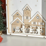 easycomfort easycomfort calendario avvento di natale in legno a forma di libro con temi natalizi 22x7x32 cm bianco e color legno