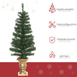 easycomfort easycomfort albero di natale artificiale da 120cm con 60 luci led e 140 rami per interni verde