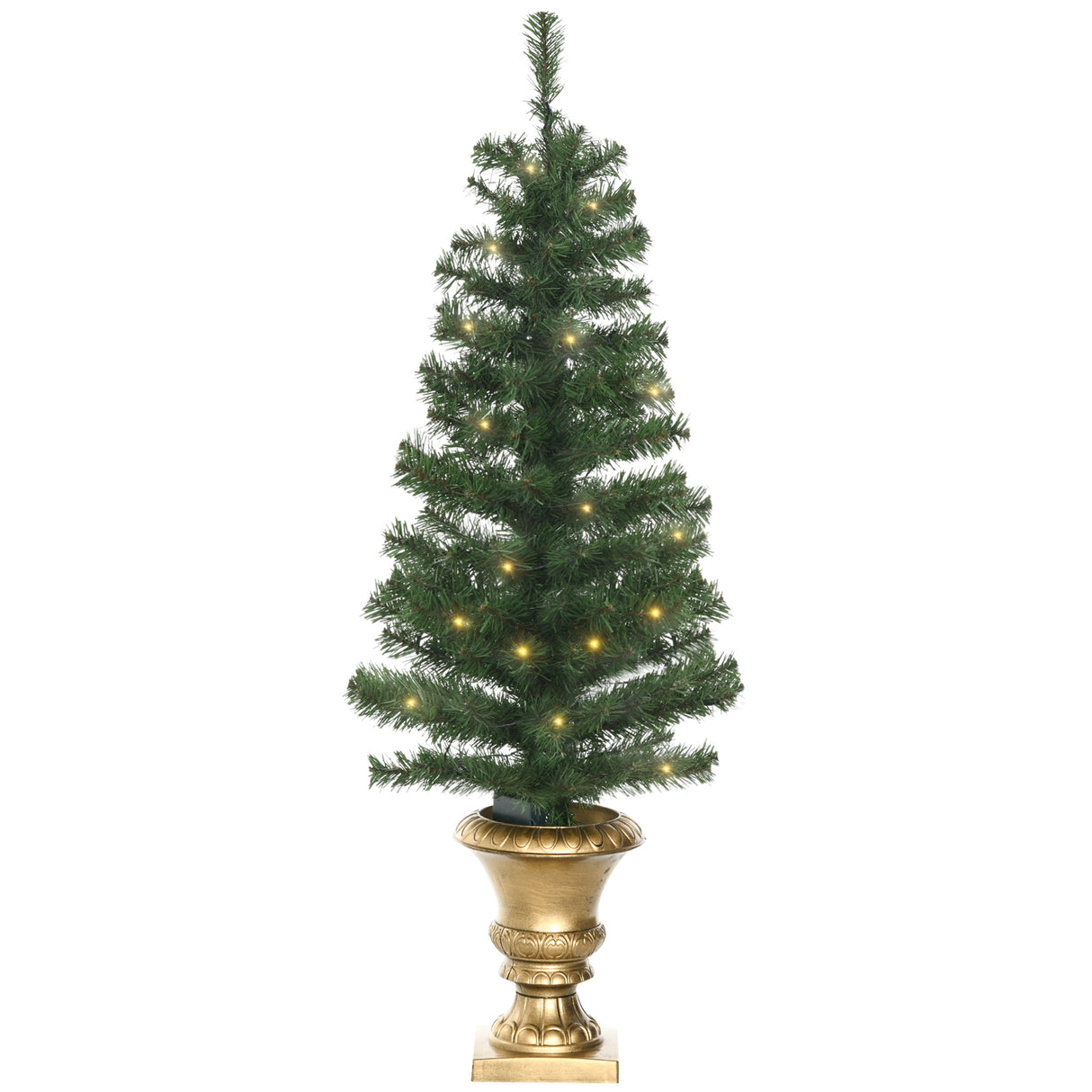 easycomfort easycomfort albero di natale artificiale da 120cm con 60 luci led e 140 rami per interni verde