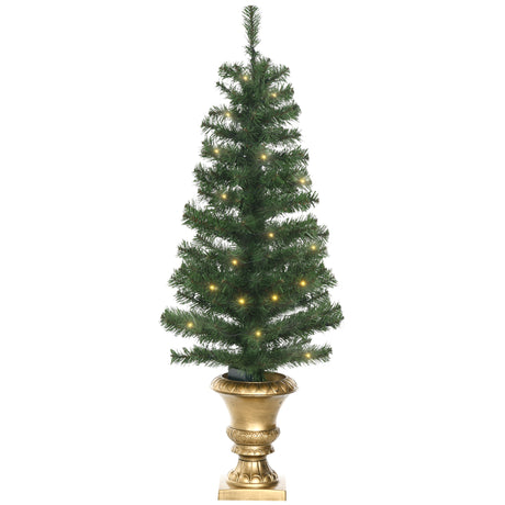 easycomfort easycomfort albero di natale artificiale da 120cm con 60 luci led e 140 rami per interni verde