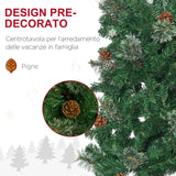 easycomfort easycomfort albero di natale alto 195cm realistico con pigne decorative e 556 rami verde