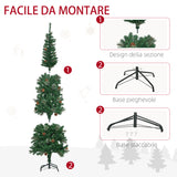easycomfort easycomfort albero di natale alto 195cm realistico con pigne decorative e 556 rami verde