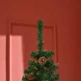 easycomfort easycomfort albero di natale alto 195cm realistico con pigne decorative e 556 rami verde