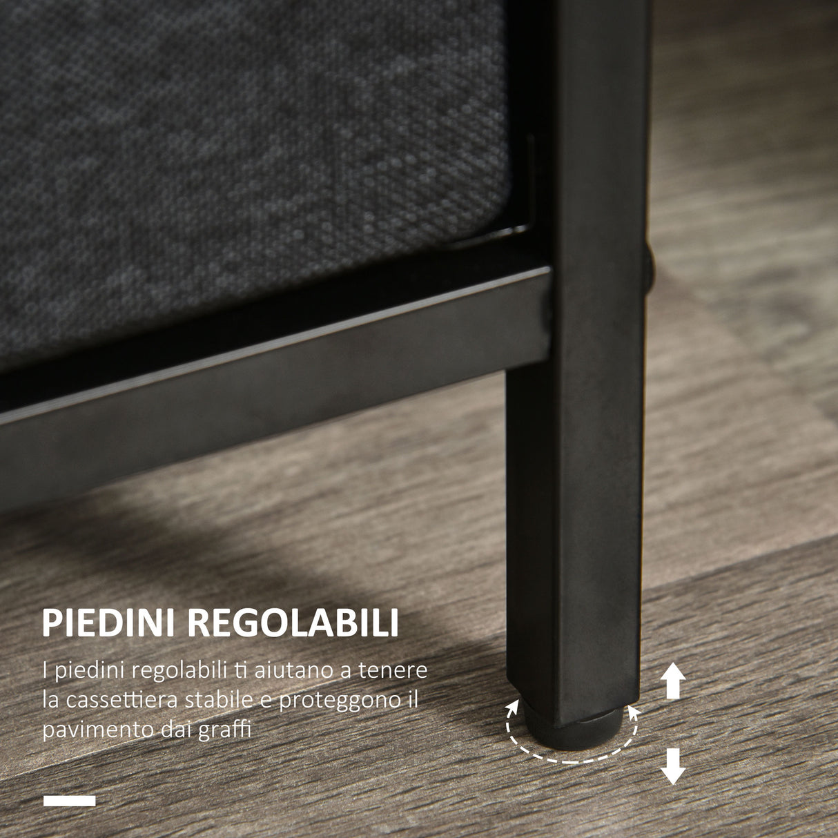 easycomfort easycomfort mobile cassettiera multiuso con 4 cassetti in tessuto 58x29x103cm marrone