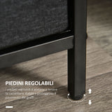 easycomfort easycomfort mobile cassettiera multiuso con 4 cassetti in tessuto 58x29x103cm marrone