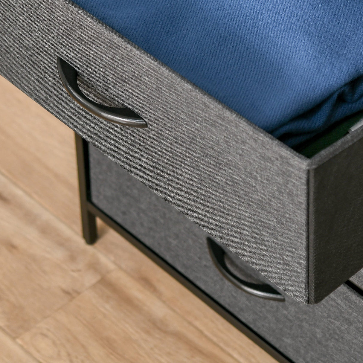 easycomfort easycomfort mobile cassettiera multiuso con 4 cassetti in tessuto 58x29x103cm marrone