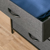 easycomfort easycomfort mobile cassettiera multiuso con 4 cassetti in tessuto 58x29x103cm marrone