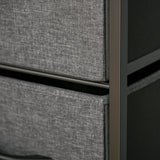 easycomfort easycomfort mobile cassettiera multiuso con 4 cassetti in tessuto 58x29x103cm marrone