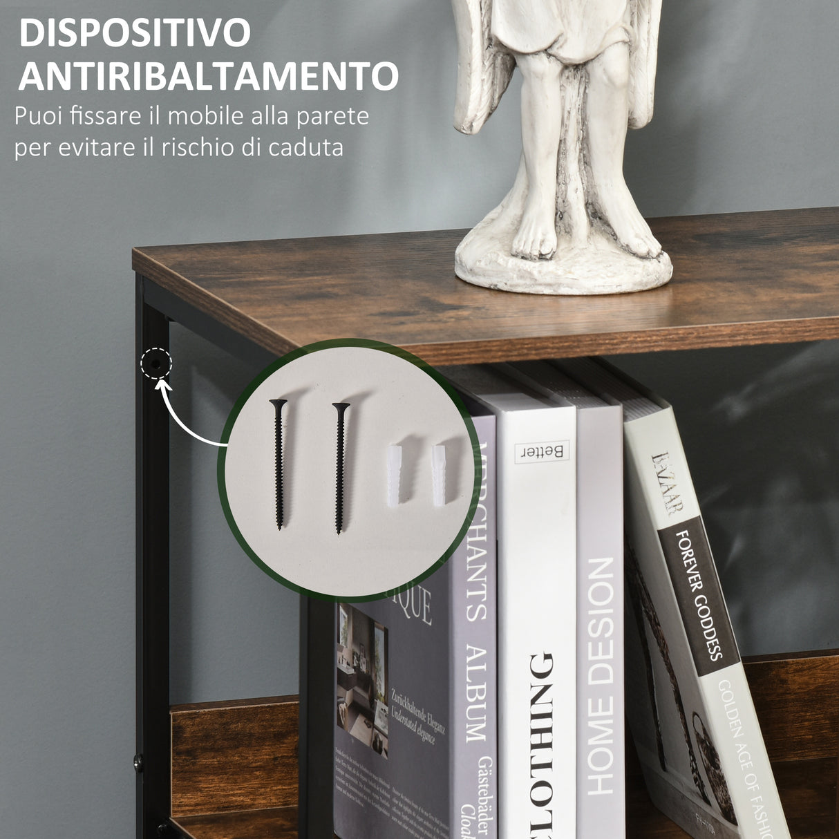 easycomfort easycomfort mobile cassettiera multiuso con 3 cassetti in tessuto 58x29x81.5cm marrone