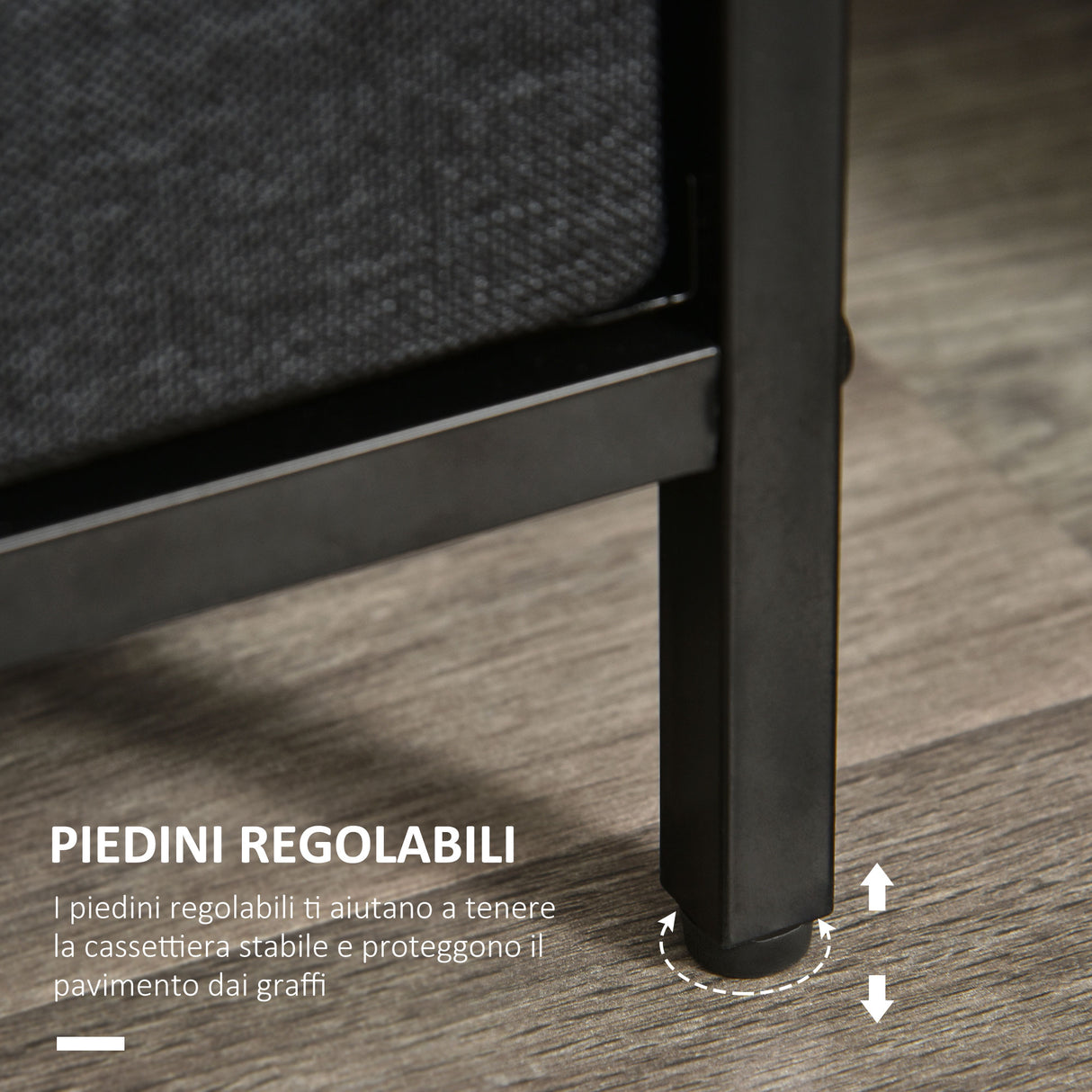 easycomfort easycomfort mobile cassettiera multiuso con 3 cassetti in tessuto 58x29x81.5cm marrone