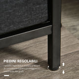 easycomfort easycomfort mobile cassettiera multiuso con 3 cassetti in tessuto 58x29x81.5cm marrone