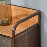 easycomfort easycomfort cassettiera 7 cassetti in tessuto 80x29x78.5cm legno