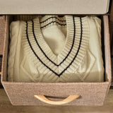 easycomfort easycomfort cassettiera 7 cassetti in tessuto 80x29x78.5cm legno