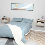 easycomfort easycomfort set 2 comodini sospesi con cassetto e ripiano 45x35x27 5cm grigiocolor legno