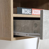 easycomfort easycomfort set 2 comodini sospesi con cassetto e ripiano 45x35x27 5cm grigiocolor legno