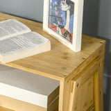 easycomfort easycomfort comodino multiuso tavolino da divano in bambu design aperto 43x32 5x42cm