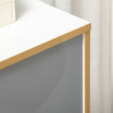 easycomfort easycomfort cassettiera 3 cassetti in truciolato e mdf per camera da letto e soggiorno 75x42x75 cm bianca grigia e marrone