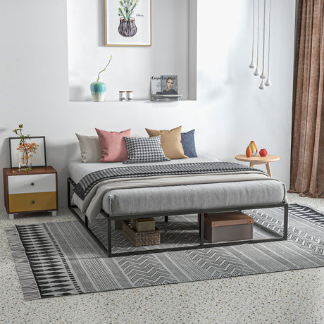 easycomfort easycomfort struttura letto con doghe in compensato e contenitore inferiore 190x160x35cm nero e colore legno