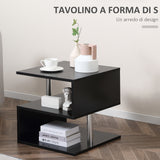 easycomfort easycomfort moderno tavolino basso da salotto in legno nero 50x50x50cm ean 8054111849364